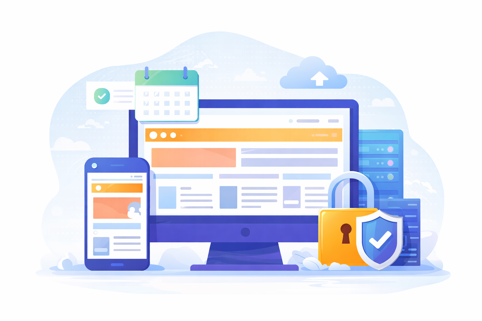 Managed websites: desktop, mobile, security, and hosting