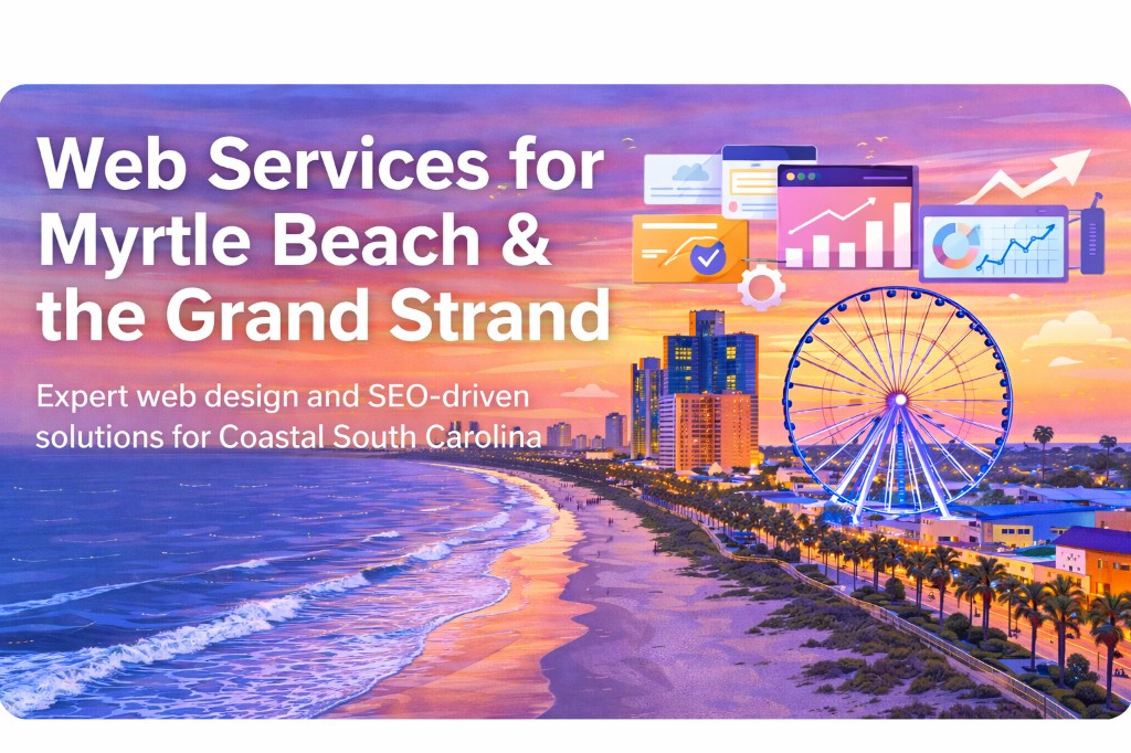 Myrtle Beach coastline at sunset